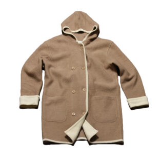 By color【Double breasted 】Hoodie coat