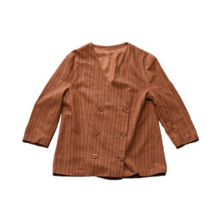 vintage【woven pattern】double-breasted